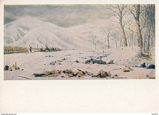 painting by Vasily Vereshchagin - Shipka Sheinovo - Skobelev - military - Russian art - Russia USSR - unused - JH Postcards