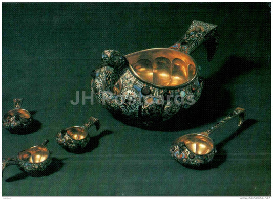 Ladle - Moscow - Russian Silver Craft - art - 1986 - Russia USSR - unused - JH Postcards