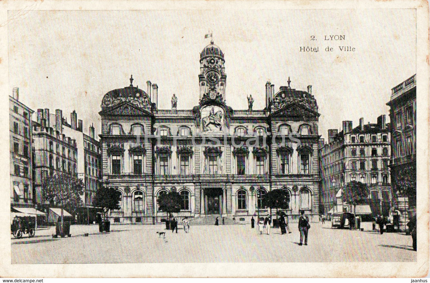 Lyon - Hotel de Ville - 2 - old postcard - 1905 - France - used - JH Postcards