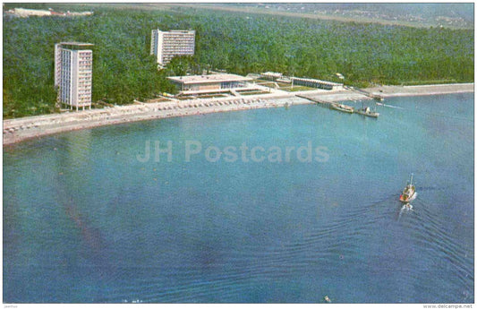 in the evening - beach - Pitsunda - Abkhazia - 1970 - Georgia USSR - unused - JH Postcards