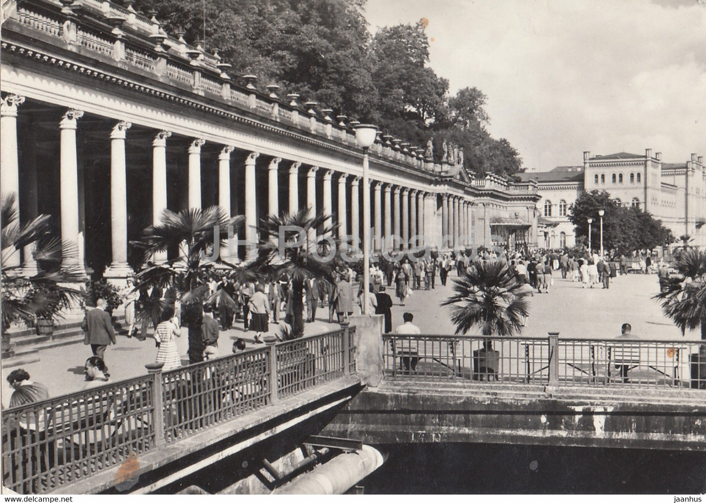 Karlovy Vary - Colonnade of the Czechoslovak Soviet Freindship - 1955 - Czechoslovakia - Czech Republic - used - JH Postcards
