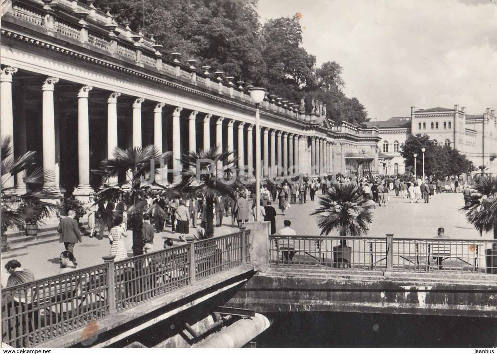 Karlovy Vary - Colonnade of the Czechoslovak Soviet Freindship - 1955 - Czechoslovakia - Czech Republic - used - JH Postcards
