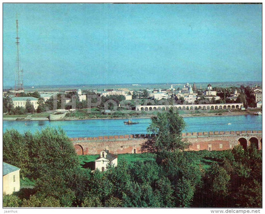 view of the Yaroslav Dvorische - large format postcard - Novgorod - 1978 - Russia USSR - unused - JH Postcards