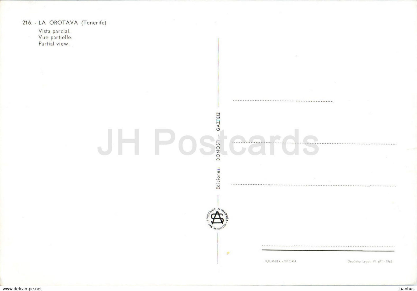 Teneriffa - La Orotava - Vista parcial - Teilansicht - 216 - Spanien - unbenutzt