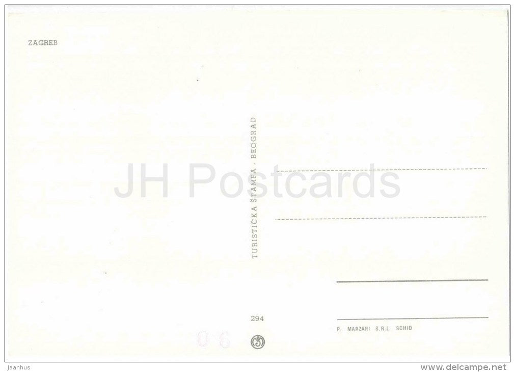 monument to Tomislav - horse - Zagreb - 294 - Yugoslavia - Croatia - unused - JH Postcards