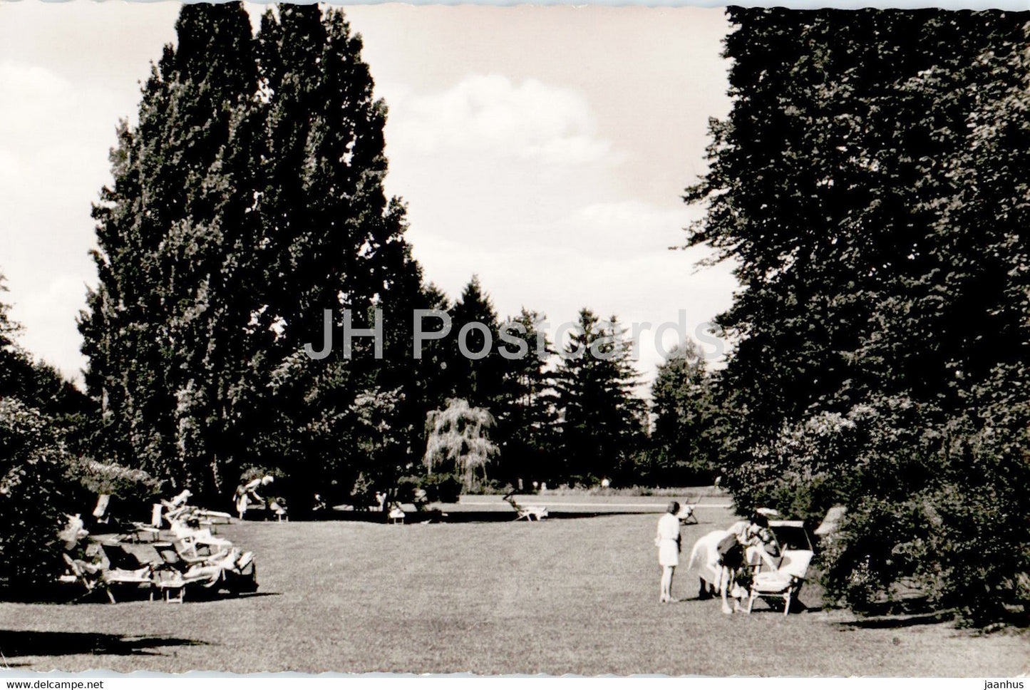 Bad Pyrmont - Liegewiese - Deutschlands schonster Kurpark - old postcard - Germany - used - JH Postcards