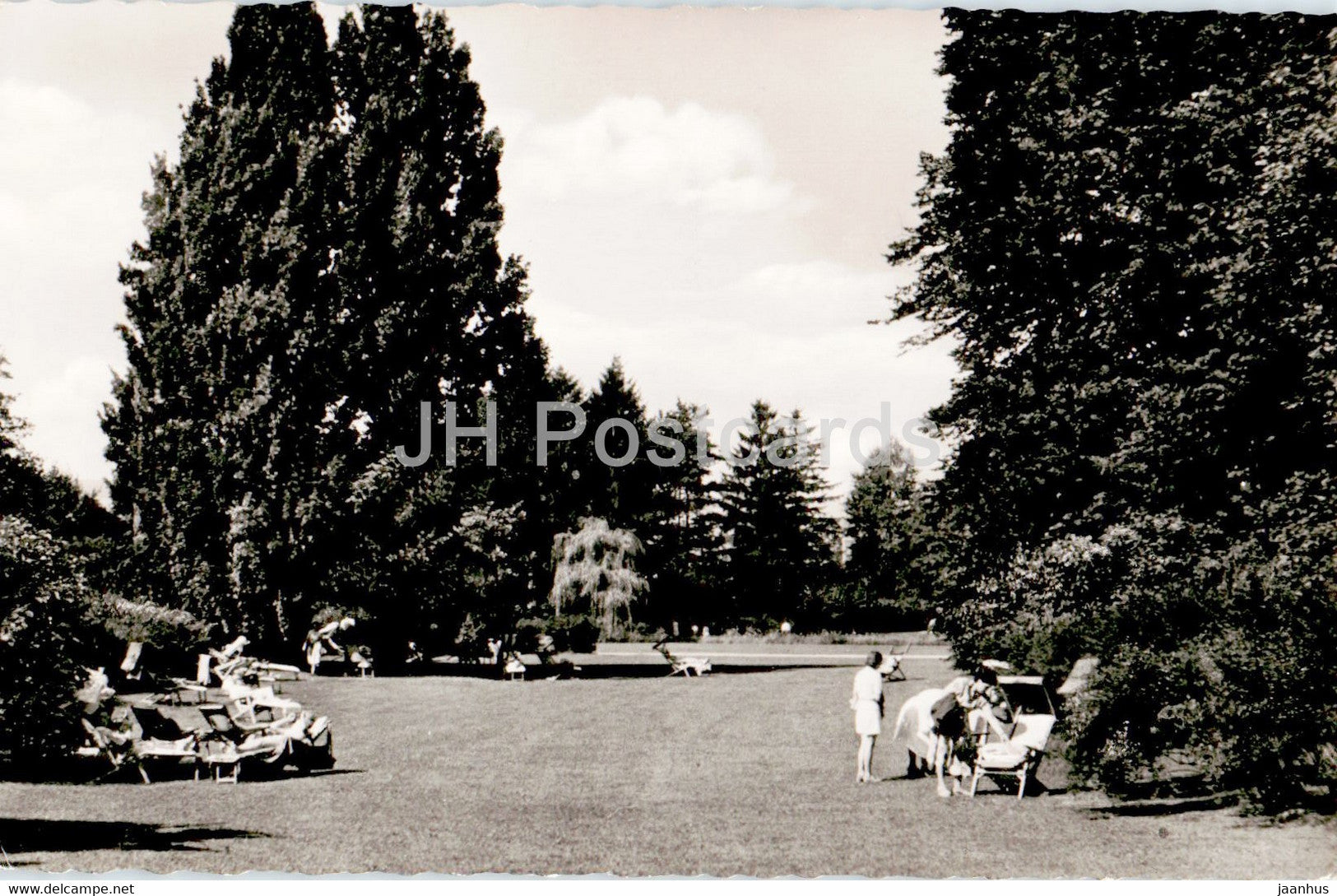 Bad Pyrmont - Liegewiese - Deutschlands schonster Kurpark - old postcard - Germany - used - JH Postcards