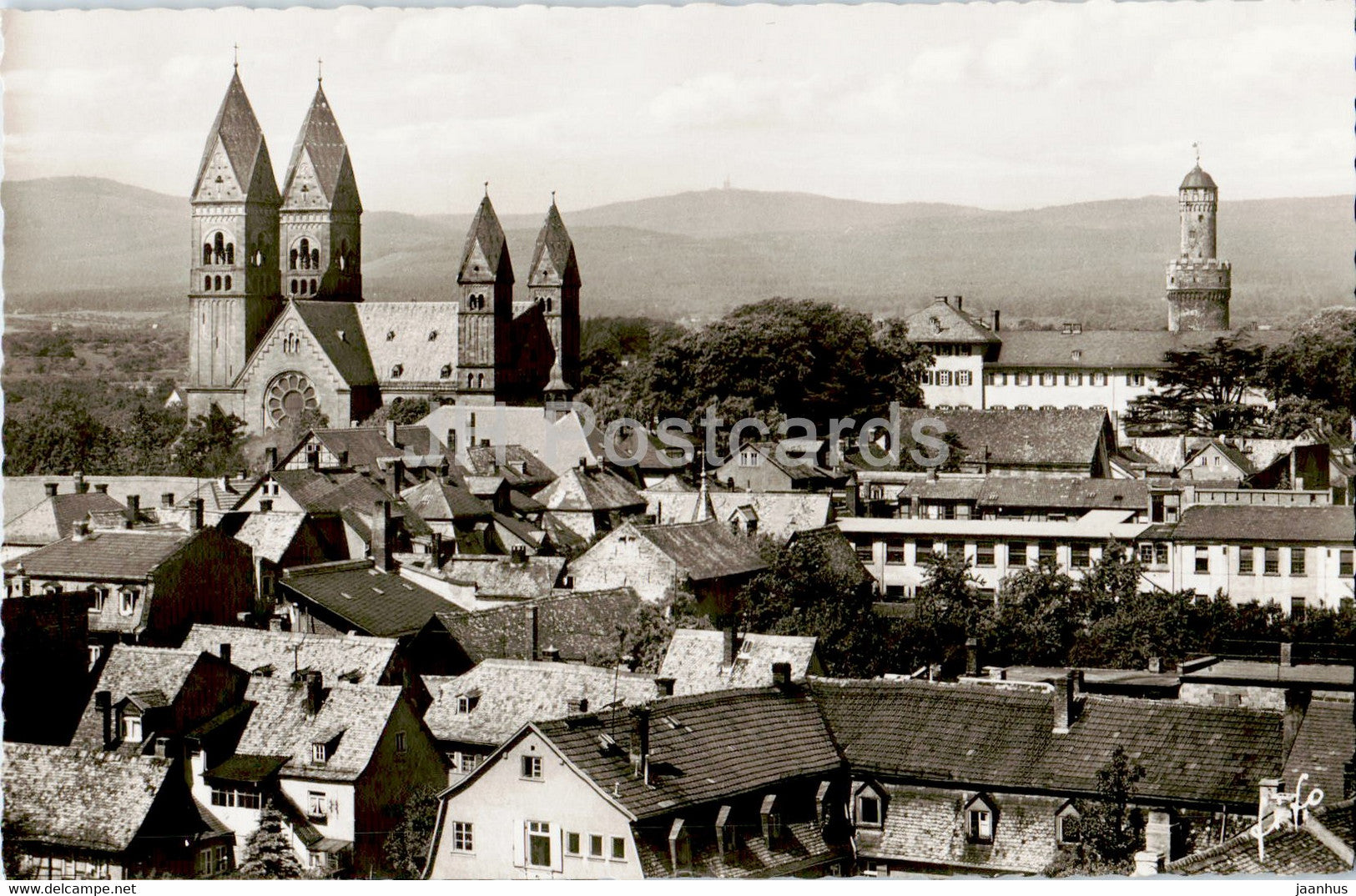 Bad Homburg - Erloserkirche und Schloss - old postcard - Germany - unused - JH Postcards