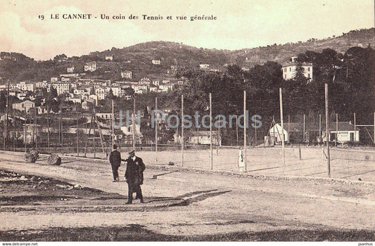 Le Cannet - Un Coin des Tennis et vue Generale - sport - 19 - old postcard - France - unused - JH Postcards