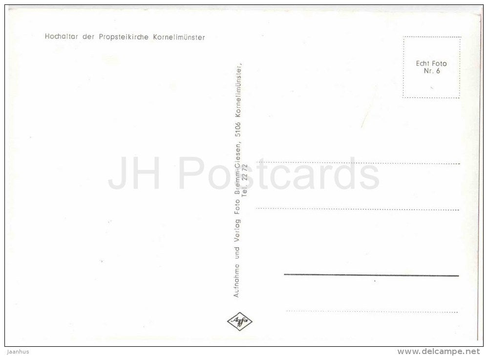 Aachen - Hochaltar der Propsteikirche - church - Germany - ungelaufen - JH Postcards
