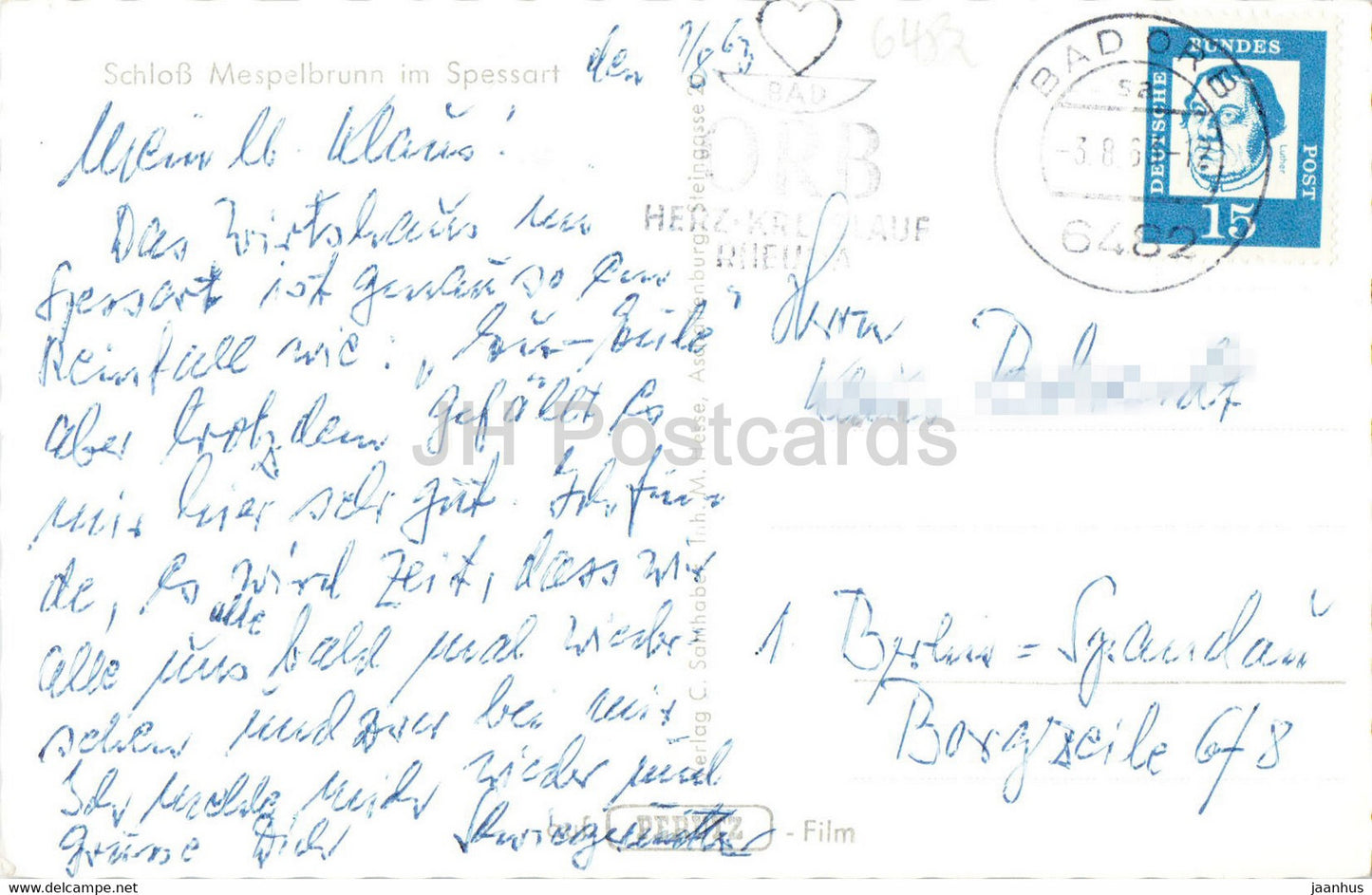 Schloss Mespelbrunn im Spessart - castle - 1963 - Germany - used