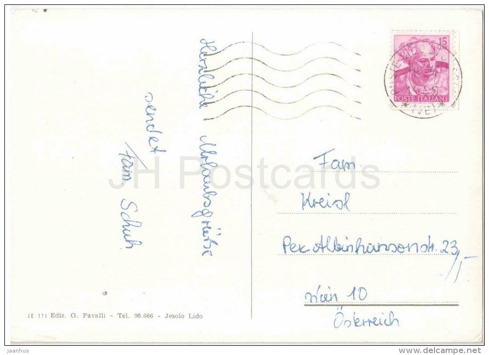 Lido di Jesolo - Venezia - Veneto - Je 171 - Italia - Italy - sent from Italy to Austria - JH Postcards