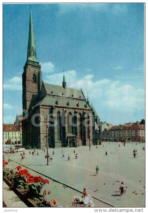 Plzen - St. Bartholomew´s church from the 13th century - Czechoslovakia - Czech - used - JH Postcards