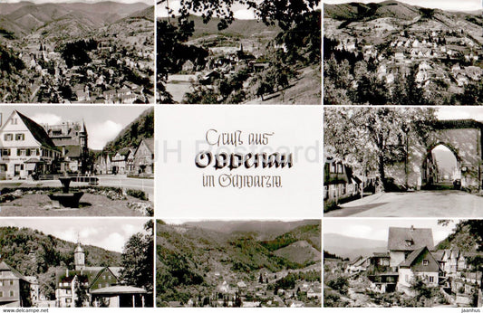 Gruss aus Oppenau im Schwarzw - old postcard - 1959 - Germany - used - JH Postcards