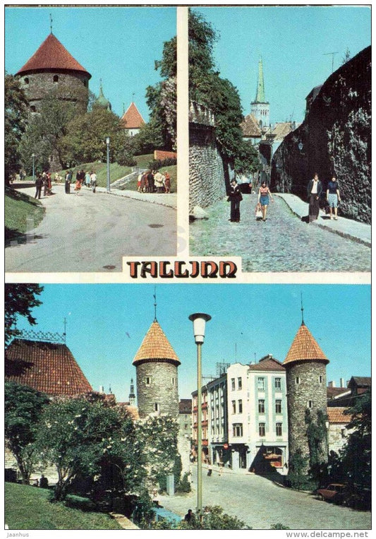 Viru Gate - Kiek in de Kök - Old Town - Tallinn - Intourist - 1986 - Estonia USSR - unused - JH Postcards