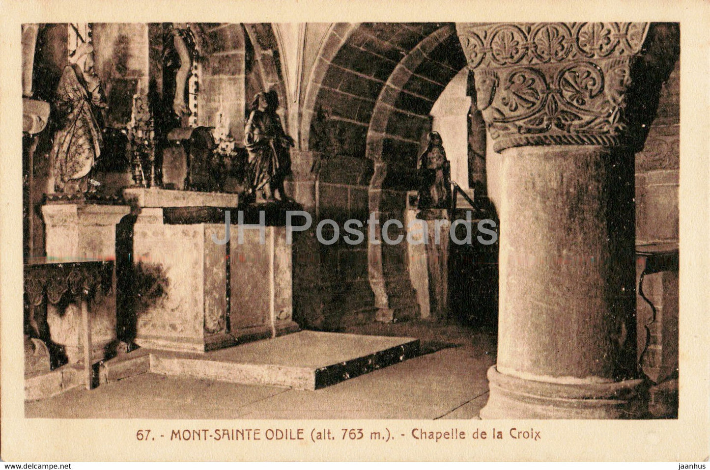 Mont Sainte Odile 763 m - Chapelle de la Croix - 67 - old postcard - 1921 - France - used - JH Postcards
