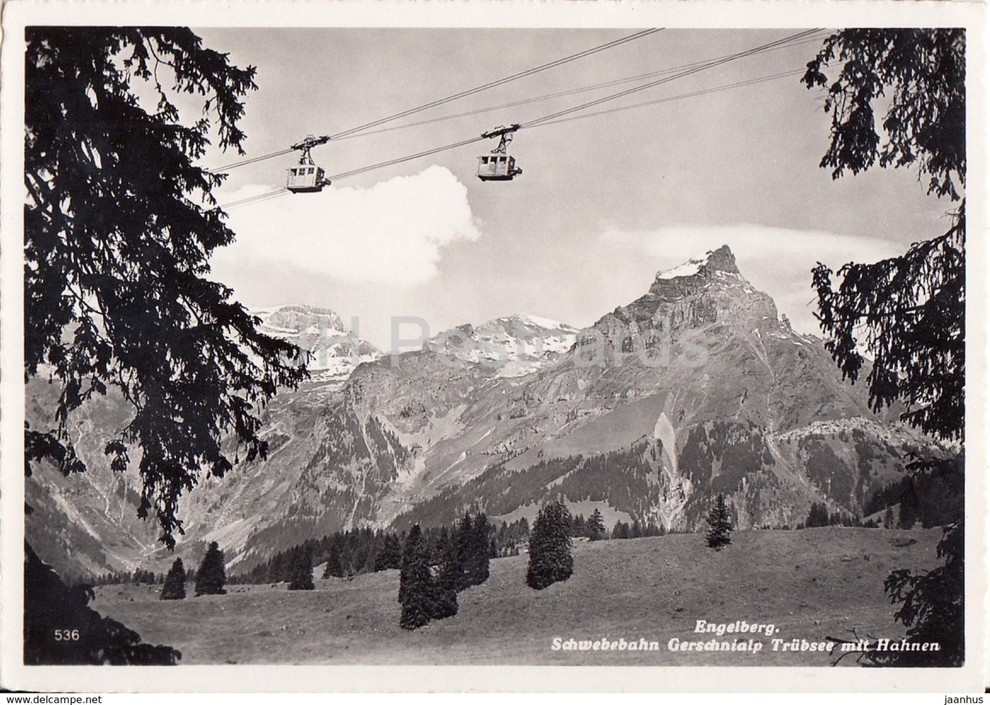 Engelberg - Schwebebahn Gerschnialp Trubsee mit Hahne - cable car - 536 - Switzerland - unused - JH Postcards