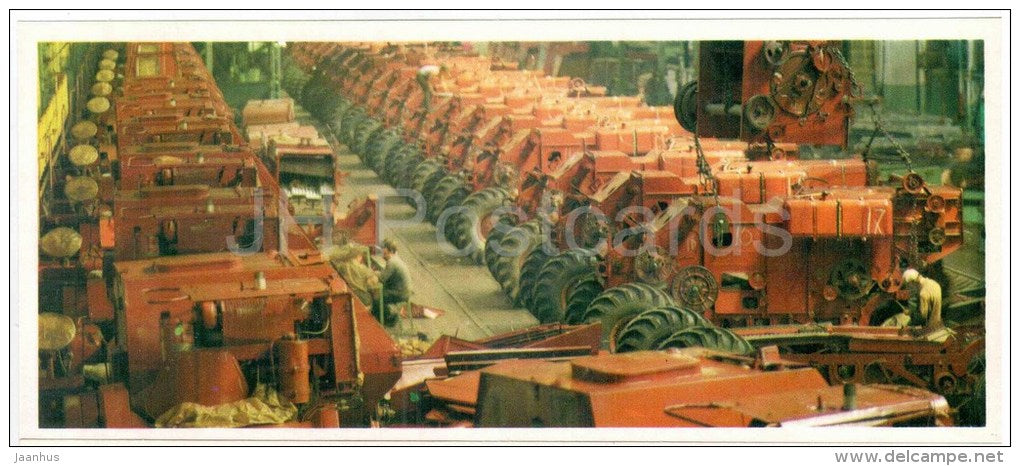 main conveyor plant of Rostselmash - harvester - Rostov-on-Don - Rostov-na-Donu - Russia USSR - 1974 - unused - JH Postcards