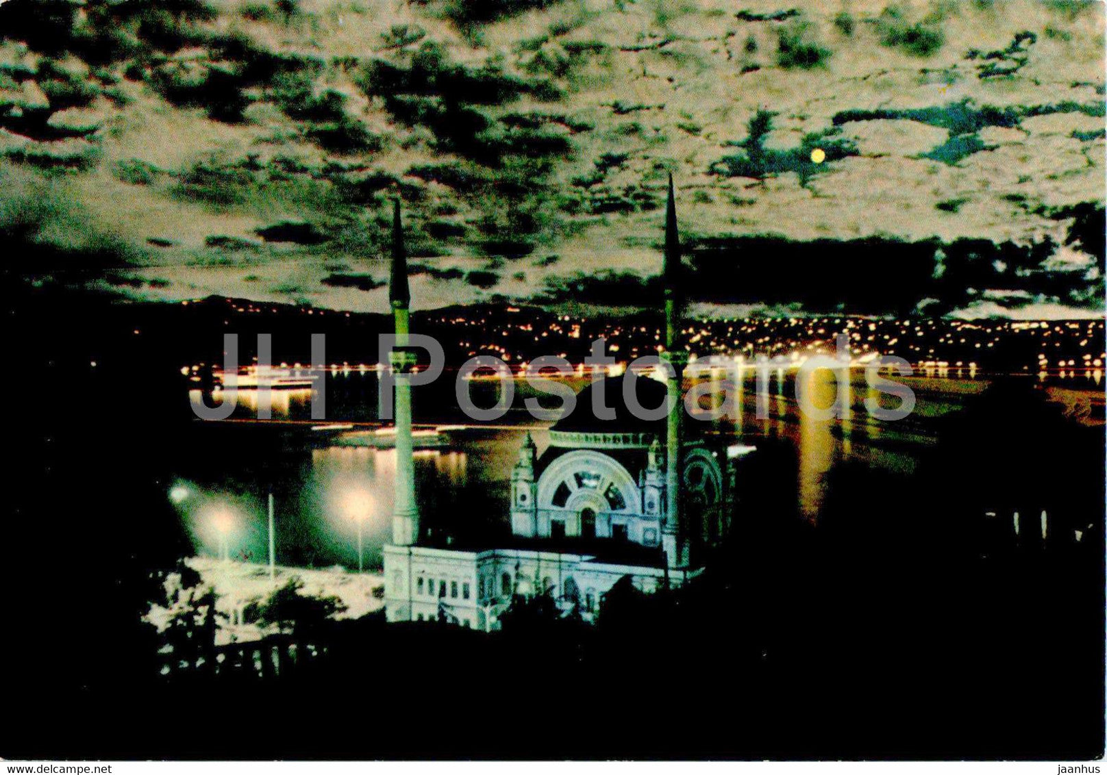Istanbul - The Mosque of Dolmabahce and Bosphorus on the Moonlight - Turkey - used - JH Postcards