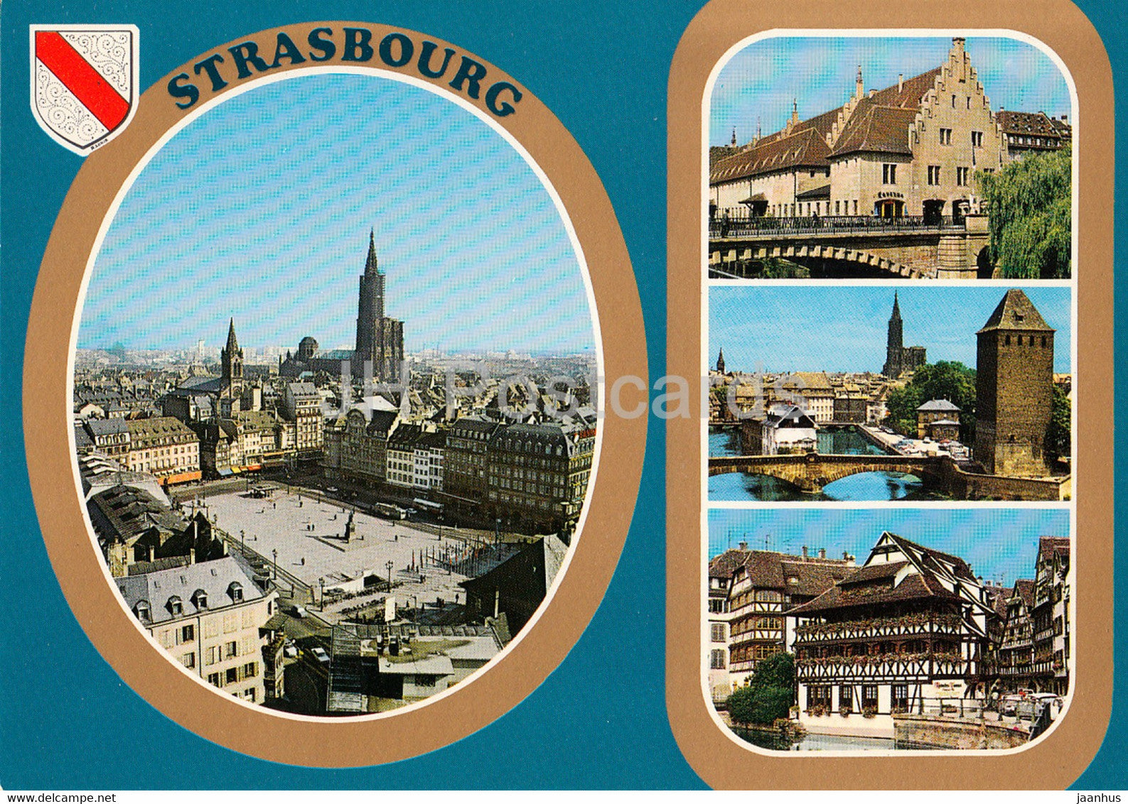 Strasbourg - architecture - multiview - France - used - JH Postcards