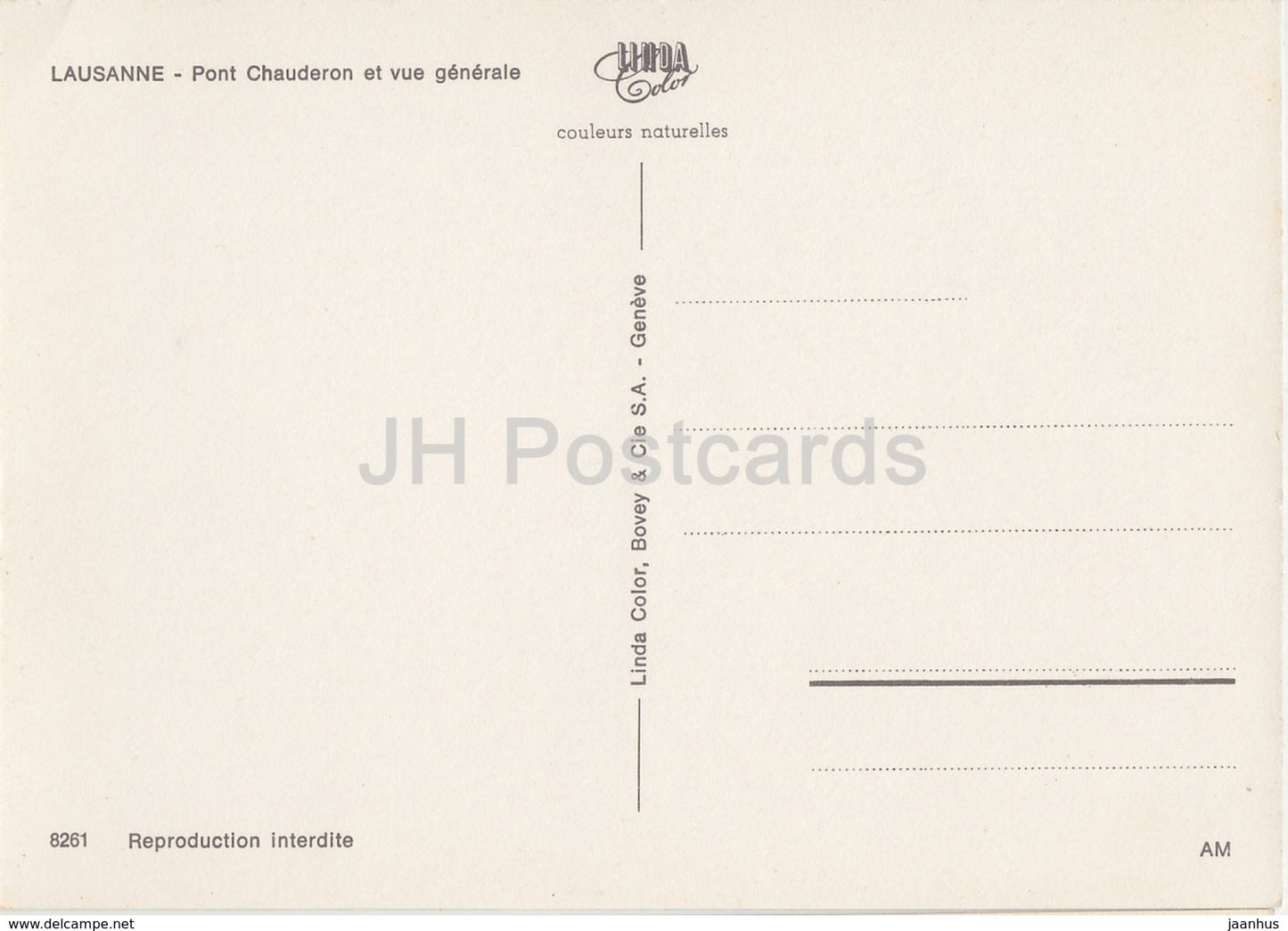 Lausanne - Pont Chauderon et vue generale - 8261 - Switzerland - unused
