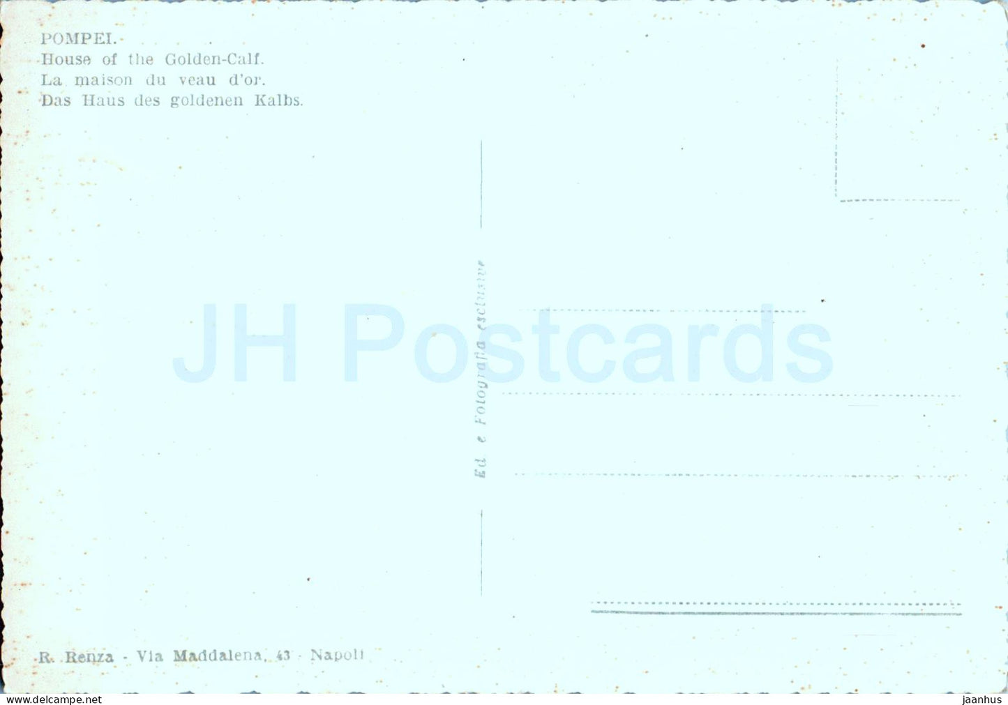 Pompei - Casa del Vitello d'Oro - House of the Golden Calf - ancient world - Italy - unused