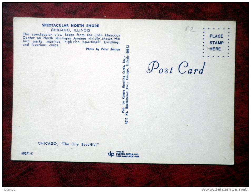 Spectacular North Shore - Chicago - Illinois - USA - unused (numbers written backside) - JH Postcards