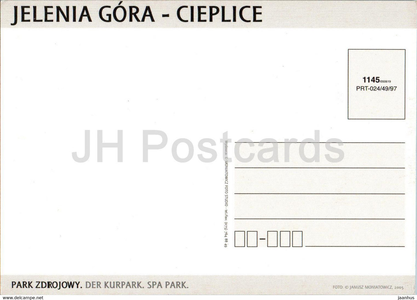 Jelenia Gora - Park Zdrojowy - Spa Park - Poland - unused