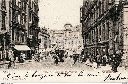 Wien - Vienna - Freyung mit Schotten Pfarrkirche - Heidenschuss - 175 - old postcard - 1910 - Austria - used - JH Postcards