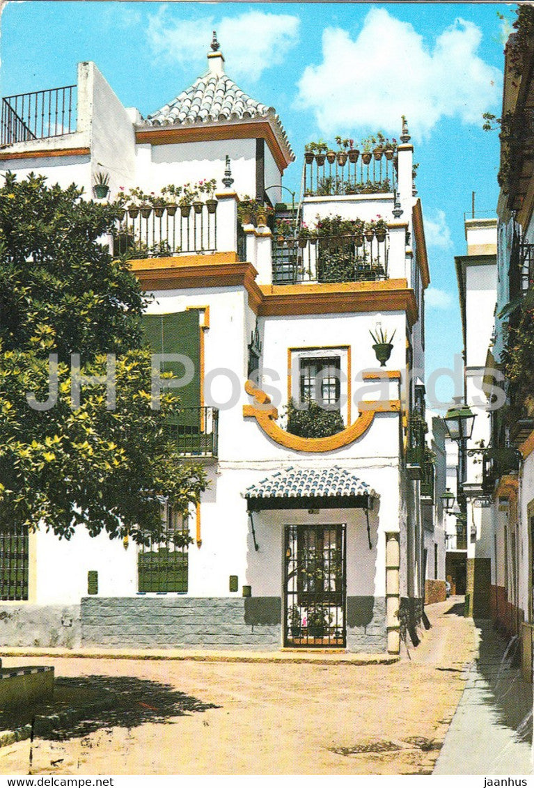 Sevilla - Barrio de Santa Cruz - Plaza de dona Elvira - Quarter of Holy Cross - Dona Elvira Square - 80 - Spain - used - JH Postcards