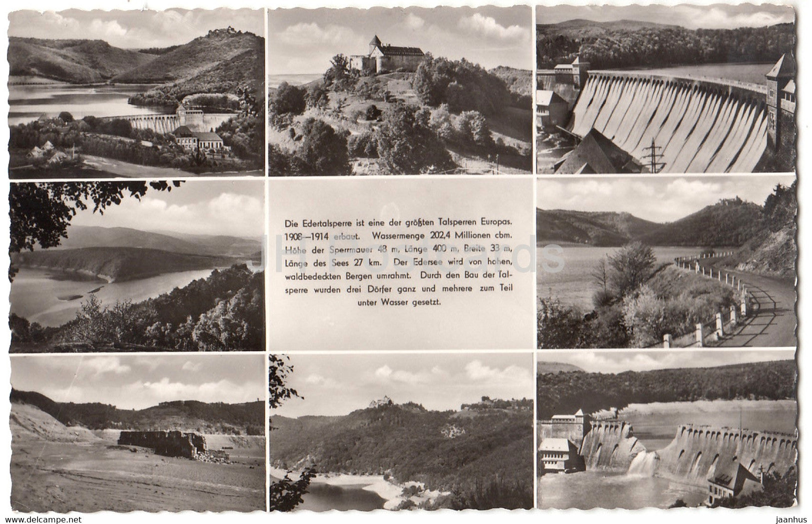 Edelstalsperre - Ferienland Waldeck - Waldeck am Edersee - 1959 - Germany - used - JH Postcards