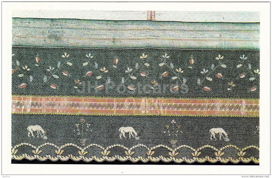 detail of a bed valance - Galich , Kostroma province - Russian Lace - handicraft - 1983 - Russia USSR - unused - JH Postcards