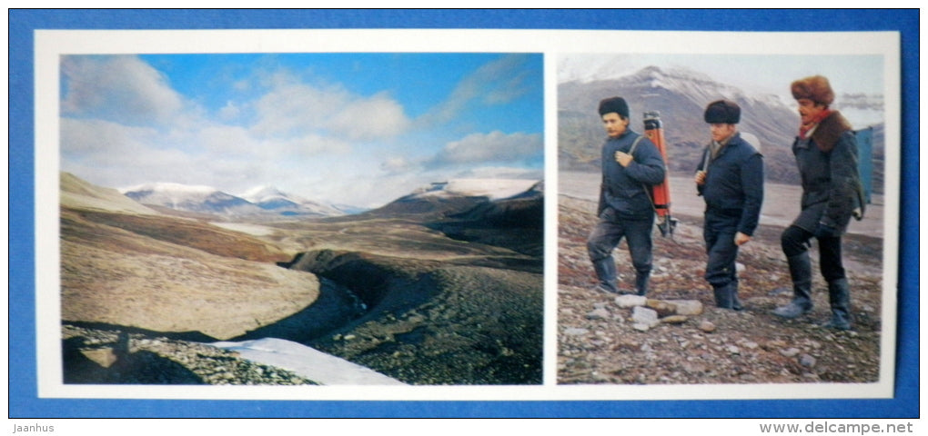 surveyors - On the polar Spitsbergen - 1978 - Norway - unused - JH Postcards