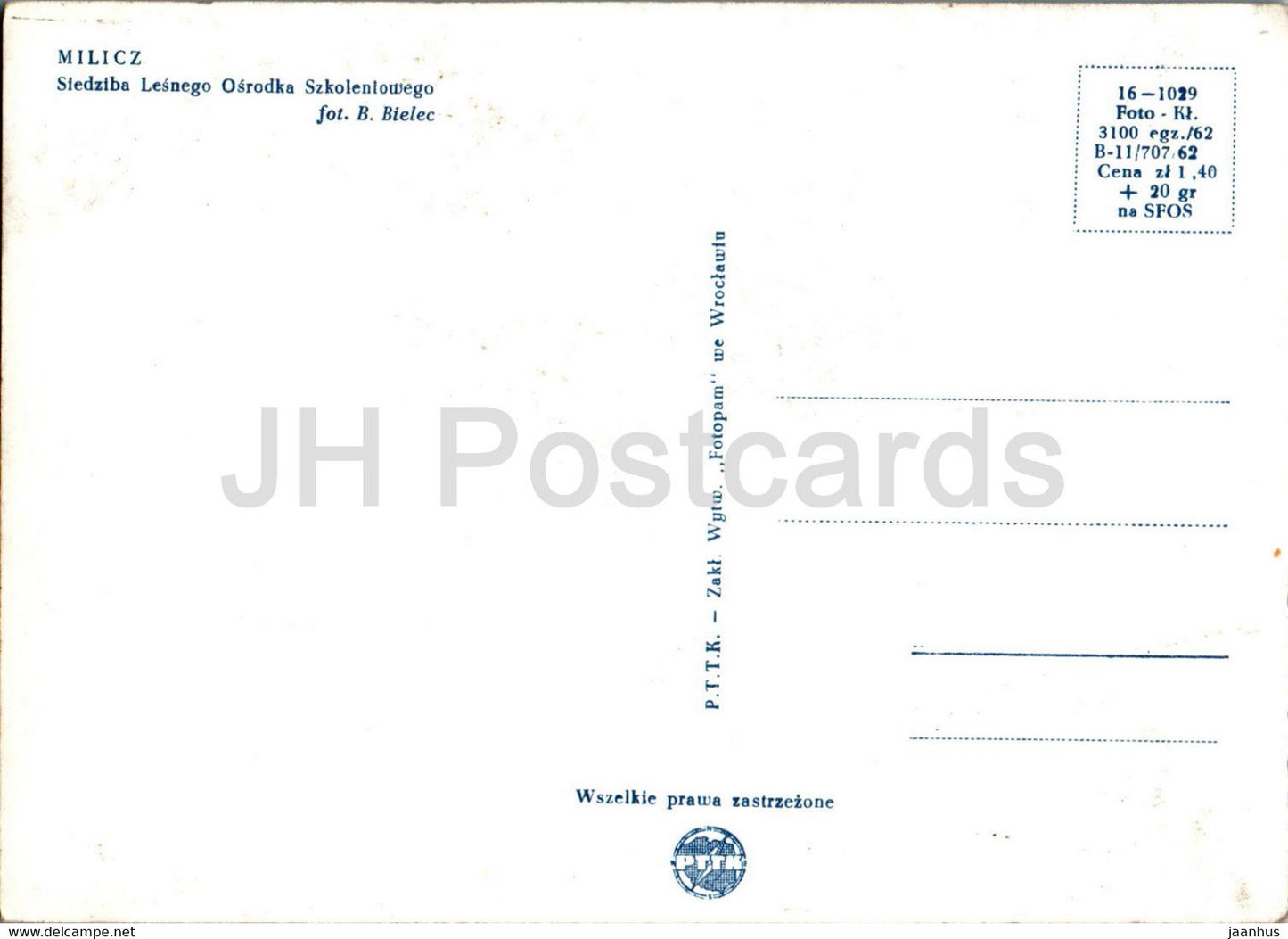 Milicz - Siedziba Lesnego Osrodka Szkoleniowego - The seat of the Forest Training Center old postcard - Poland - unused