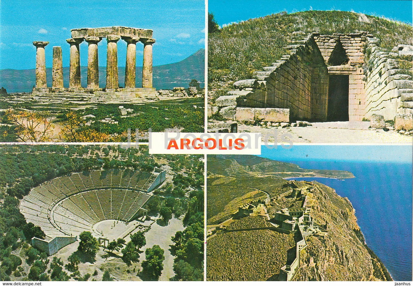 Argolis - multiview - Ancient Greece - Greece - unused - JH Postcards