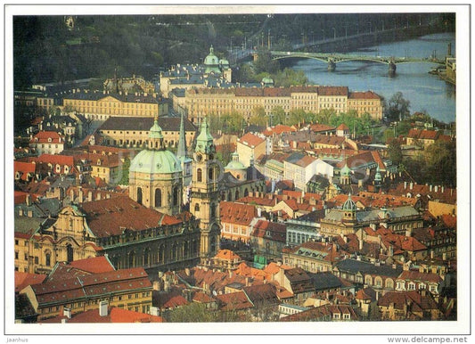 Praha Mala Strana - Prague - view of the centrum - Czechoslovakia - Czech - used in 1998 - JH Postcards