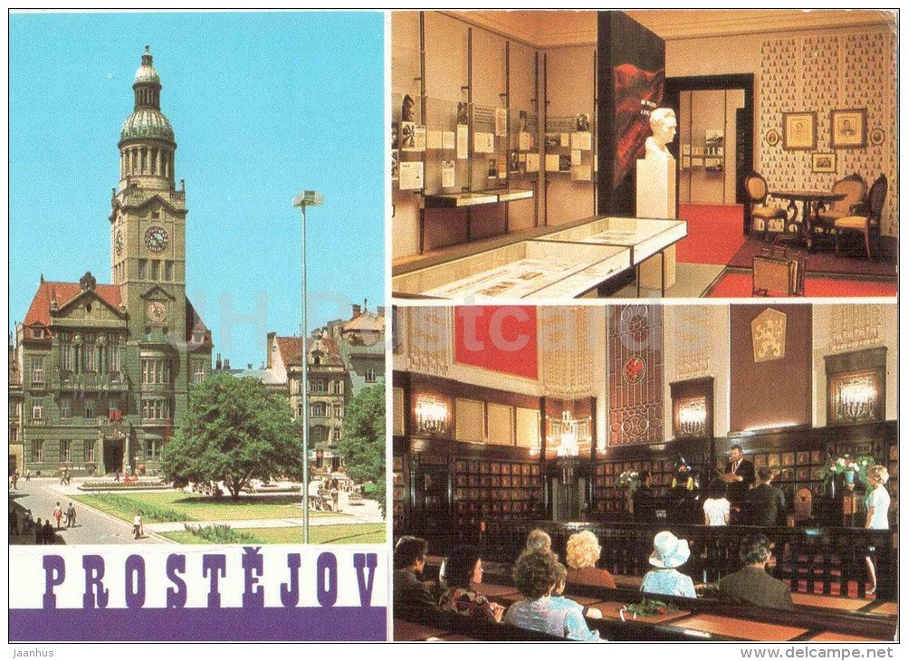 Prostejov - Town Hall - museum - Czechoslovakia - Czech - used 1977 - JH Postcards