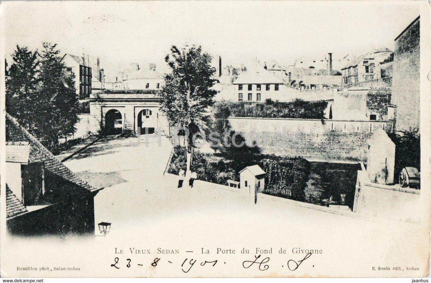 Le Vieux Sedan - La Porte du Fond de Givonne - old postcard - 1901 - France - used - JH Postcards