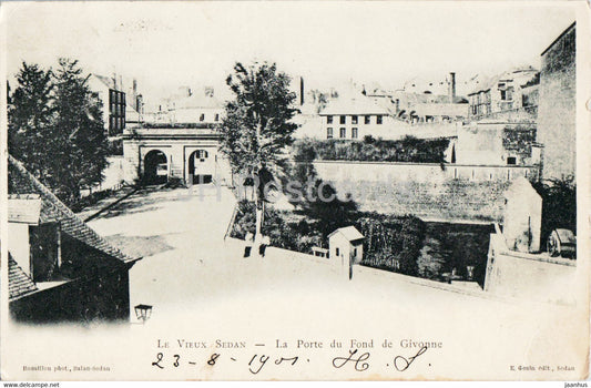 Le Vieux Sedan - La Porte du Fond de Givonne - old postcard - 1901 - France - used - JH Postcards