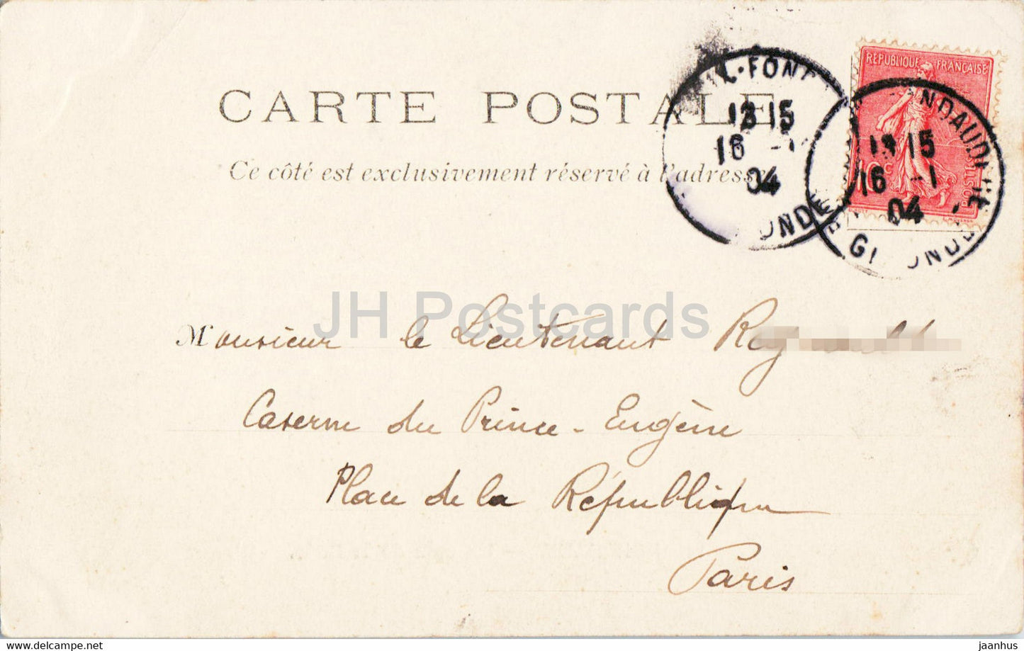 Bordeaux - Un coin de la Rade - voilier - bateau - calèche - 24 - carte postale ancienne - 1904 - France - occasion
