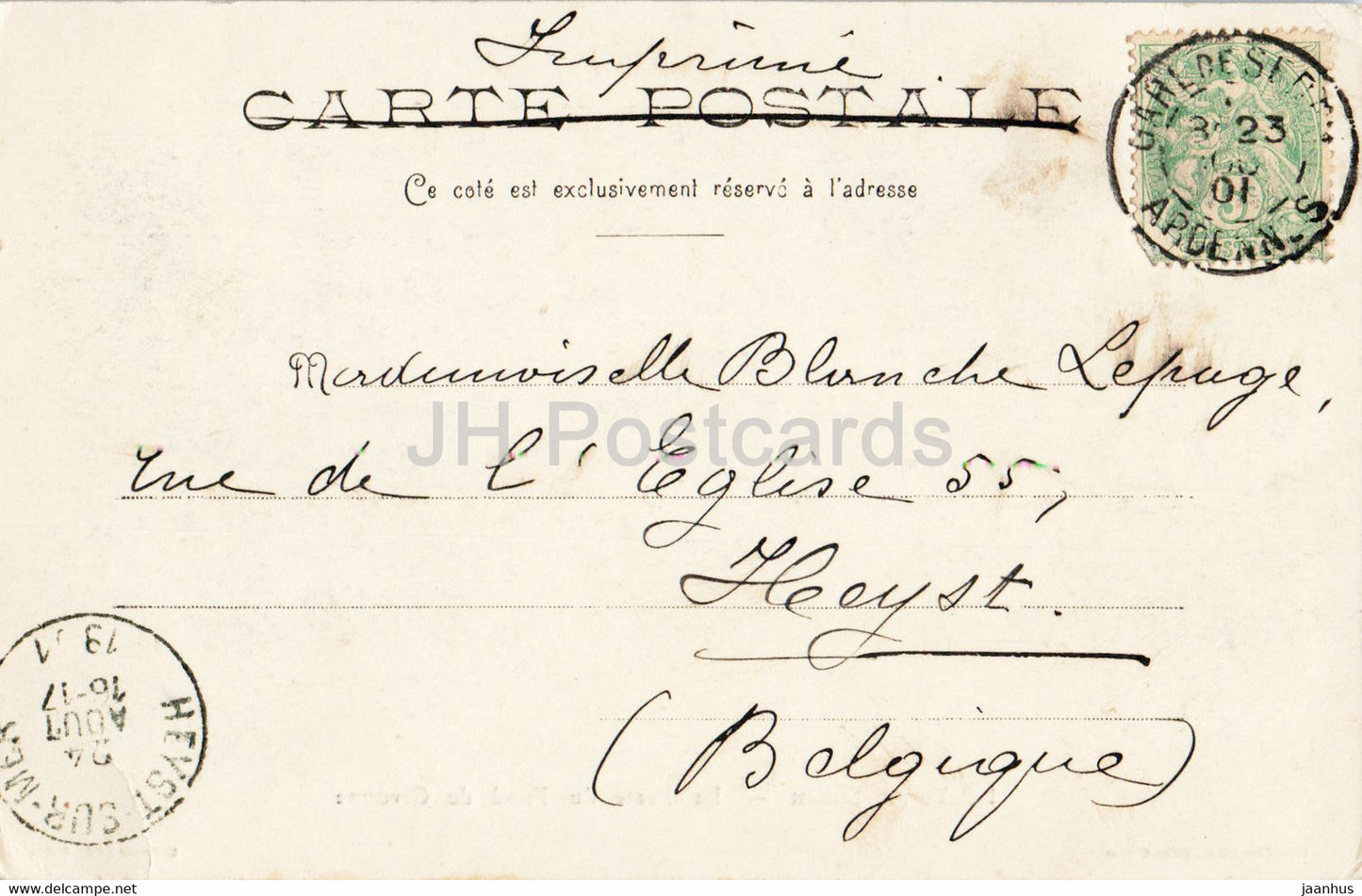 Le Vieux Sedan - La Porte du Fond de Givonne - old postcard - 1901 - France - used