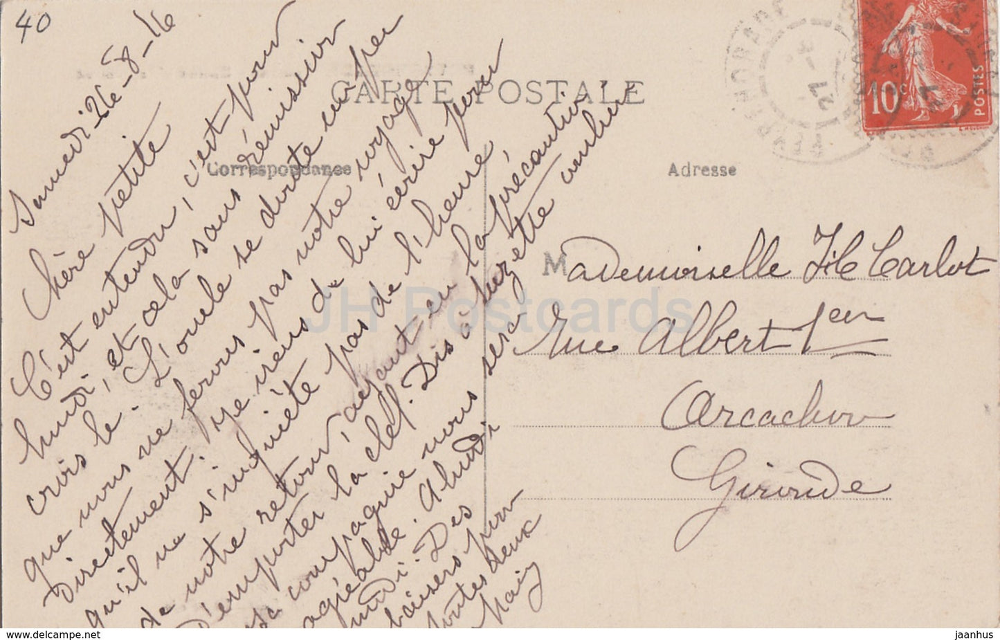 Peyrehorade - Ruines d'Aspremont - 1916 - old postcard - France - used