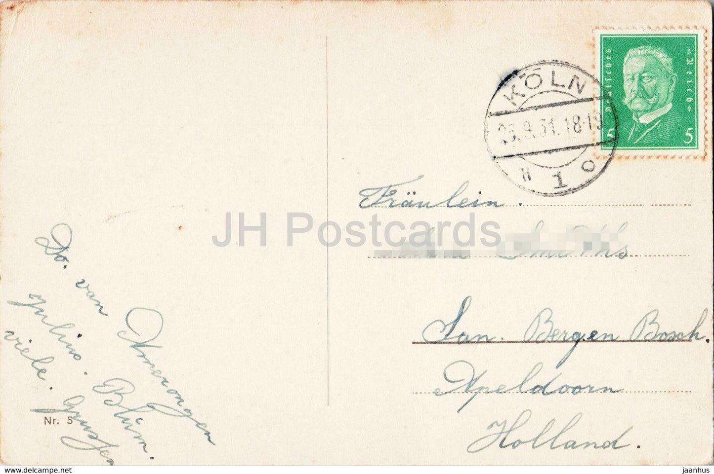 Koln - Cologne - Hangebrucke - bridge - 5 - old postcard - 1931 - Germany - used