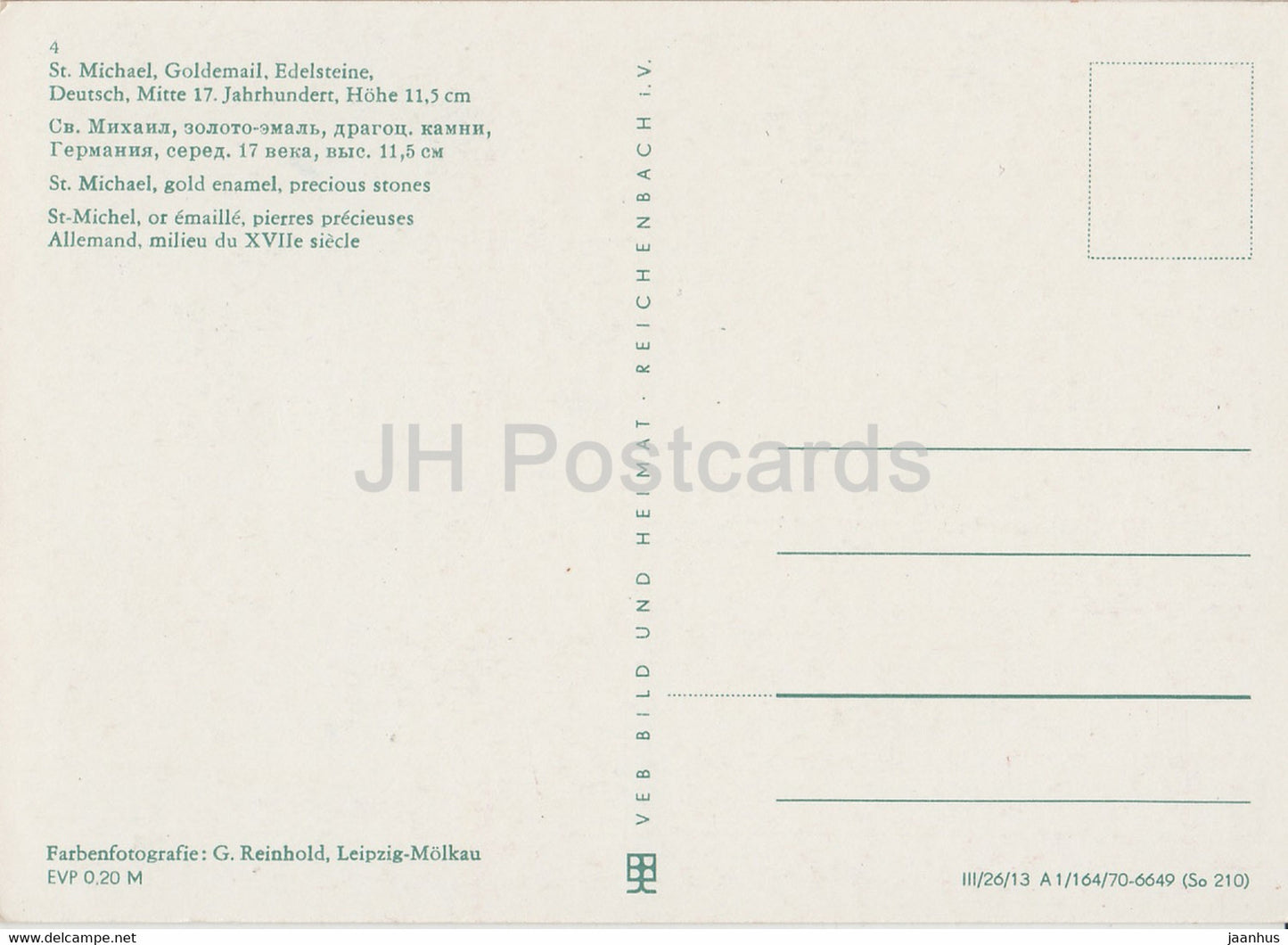 St Michael - Goldemail - Edelsteine ​​- Bijoux - art - Allemagne - inutilisé