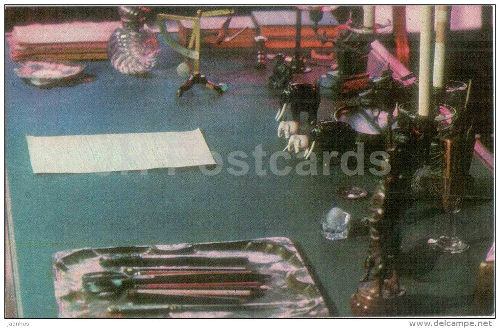 writer´s writing desk - Chekhov House Museum - Yalta - 1974 - Ukraine USSR - unused - JH Postcards