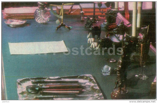 writer´s writing desk - Chekhov House Museum - Yalta - 1974 - Ukraine USSR - unused - JH Postcards