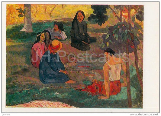 painting by Paul Gauguin - Conversation , 1891 - French art - 1983 - Russia USSR - unused - JH Postcards