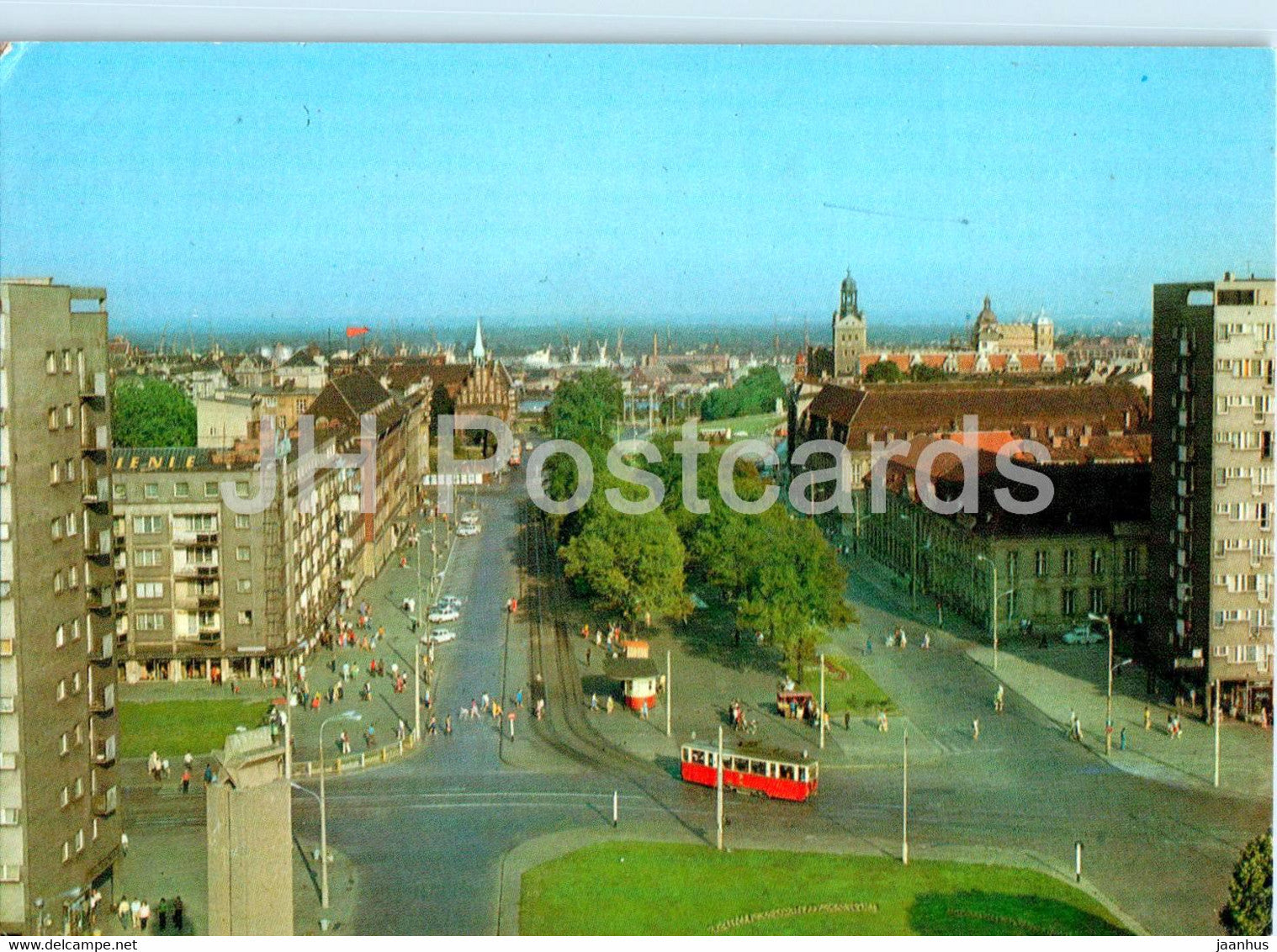 Szczecin - Plac Zolnierza Polskiego - tram - Poland - unused - JH Postcards