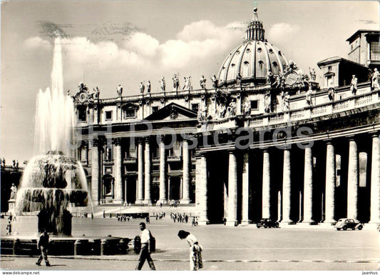 Roma - Rome - Basilica di S Pietro - St Peter's Church - old postcard - 204 - 1957 - Italy - used - JH Postcards