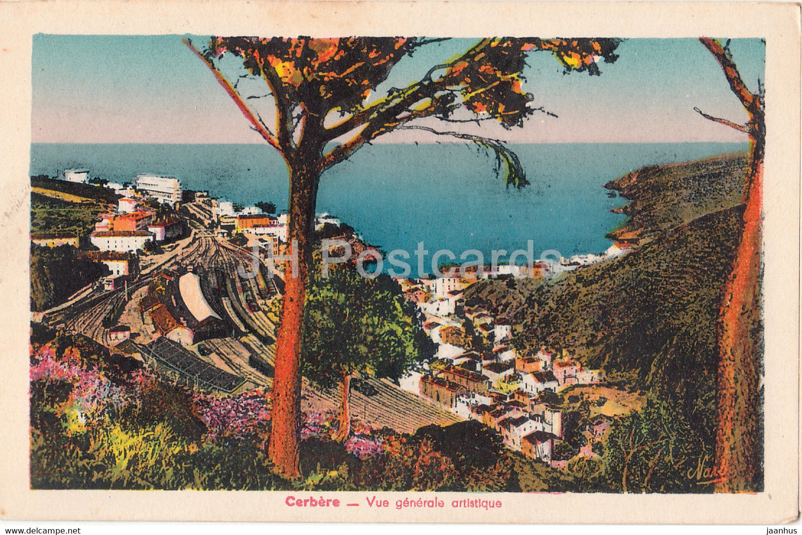 Cerbere - Vue generale artistique - old postcard - France - unused - JH Postcards